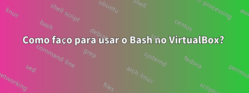 Como faço para usar o Bash no VirtualBox?