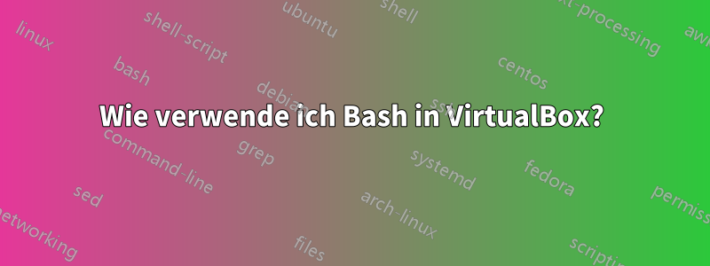 Wie verwende ich Bash in VirtualBox?