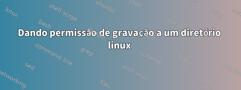 Dando permissão de gravação a um diretório linux