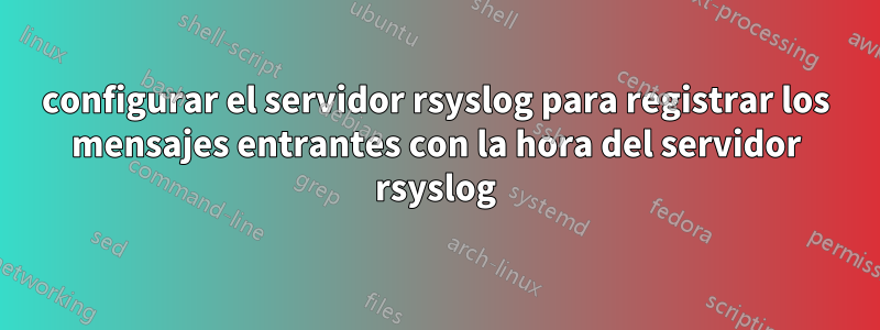 configurar el servidor rsyslog para registrar los mensajes entrantes con la hora del servidor rsyslog