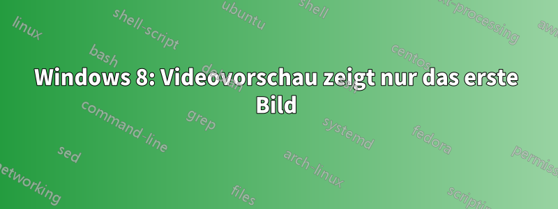 Windows 8: Videovorschau zeigt nur das erste Bild