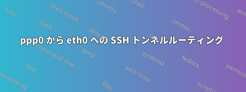 ppp0 から eth0 への SSH トンネルルーティング