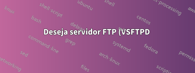 Deseja servidor FTP (VSFTPD) configurado para compartilhamento de arquivos no fedora