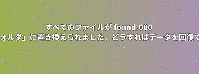 すべてのファイルが found.000 の「空のフォルダ」に置き換えられました。どうすればデータを回復できますか?