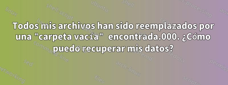 Todos mis archivos han sido reemplazados por una "carpeta vacía" encontrada.000. ¿Cómo puedo recuperar mis datos?