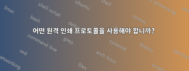 어떤 원격 인쇄 프로토콜을 사용해야 합니까?