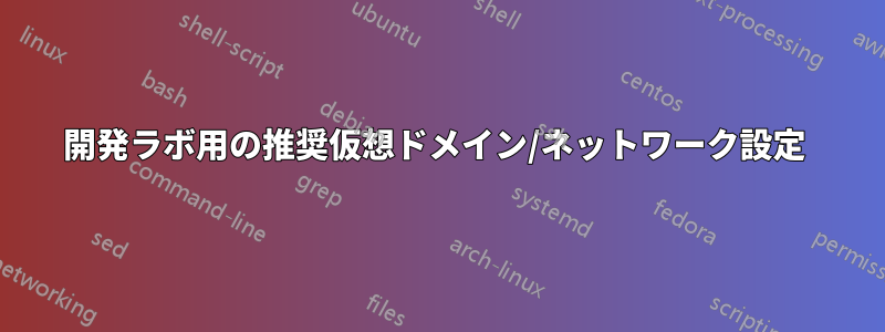 開発ラボ用の推奨仮想ドメイン/ネットワーク設定 