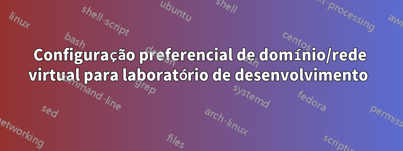 Configuração preferencial de domínio/rede virtual para laboratório de desenvolvimento 