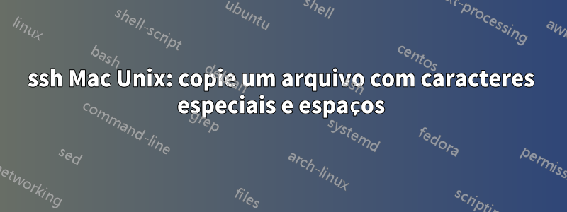 ssh Mac Unix: copie um arquivo com caracteres especiais e espaços