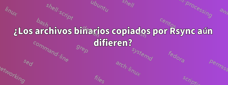 ¿Los archivos binarios copiados por Rsync aún difieren?