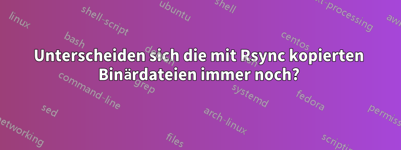 Unterscheiden sich die mit Rsync kopierten Binärdateien immer noch?