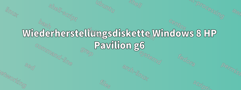 Wiederherstellungsdiskette Windows 8 HP Pavilion g6