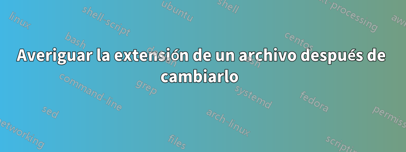 Averiguar la extensión de un archivo después de cambiarlo 