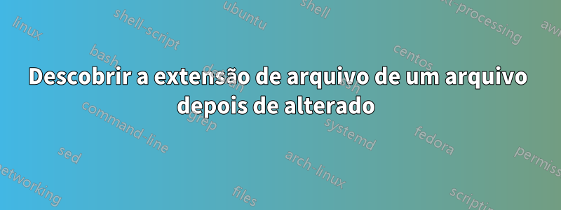 Descobrir a extensão de arquivo de um arquivo depois de alterado 