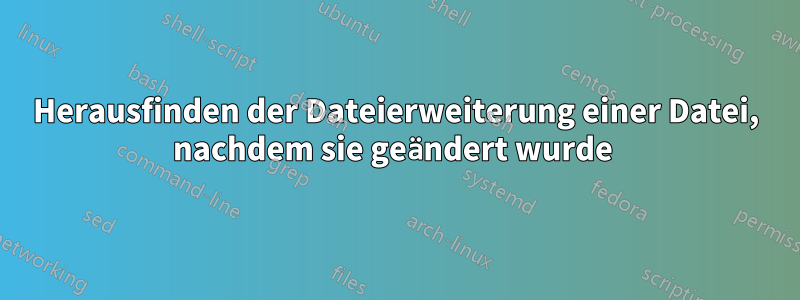 Herausfinden der Dateierweiterung einer Datei, nachdem sie geändert wurde 