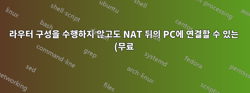 라우터 구성을 수행하지 않고도 NAT 뒤의 PC에 연결할 수 있는 (무료) RDC/VNC 솔루션이 있습니까?