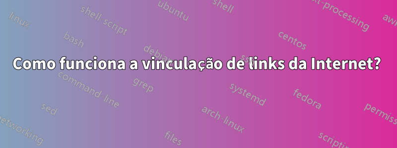 Como funciona a vinculação de links da Internet?