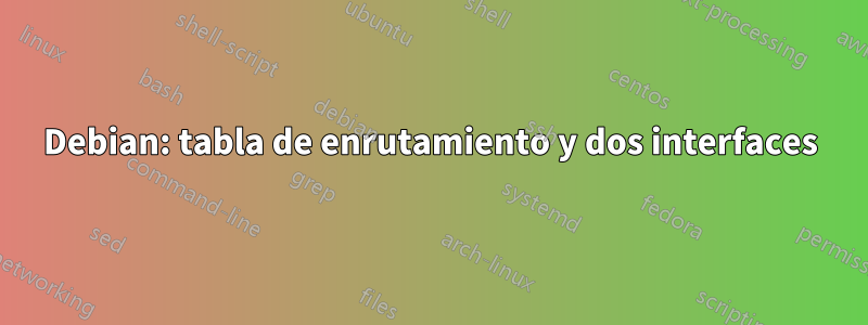 Debian: tabla de enrutamiento y dos interfaces