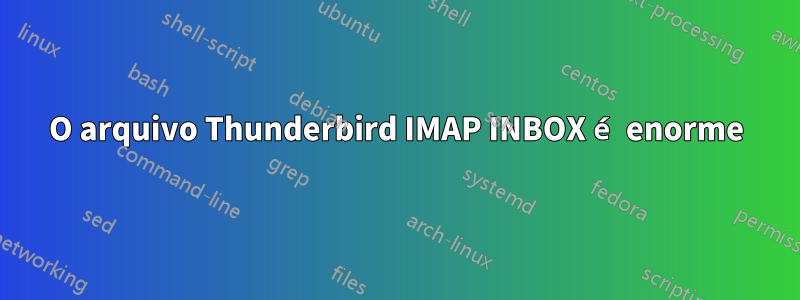 O arquivo Thunderbird IMAP INBOX é enorme