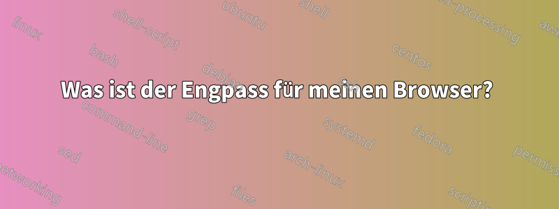 Was ist der Engpass für meinen Browser?