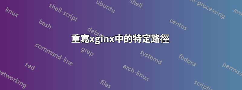 重寫xginx中的特定路徑