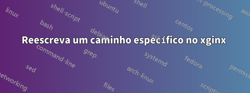 Reescreva um caminho específico no xginx