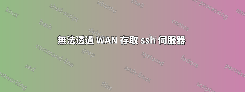 無法透過 WAN 存取 ssh 伺服器