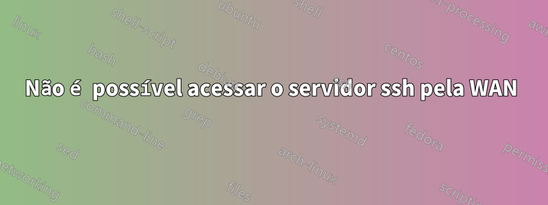 Não é possível acessar o servidor ssh pela WAN