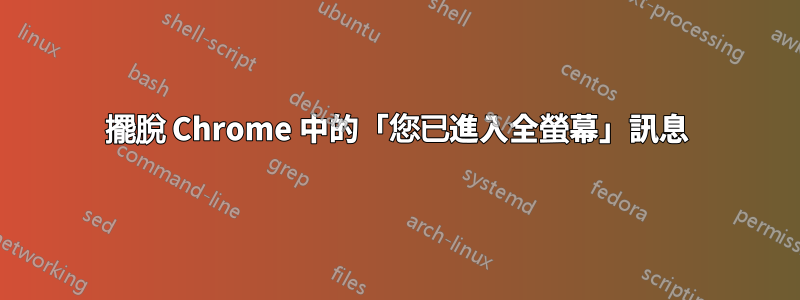 擺脫 Chrome 中的「您已進入全螢幕」訊息