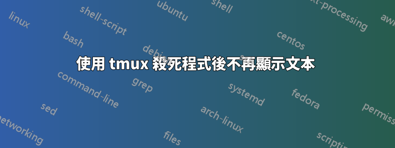 使用 tmux 殺死程式後不再顯示文本