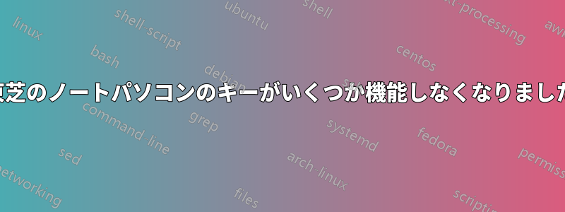 東芝のノートパソコンのキーがいくつか機能しなくなりました