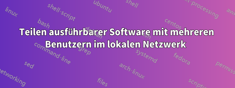 Teilen ausführbarer Software mit mehreren Benutzern im lokalen Netzwerk 