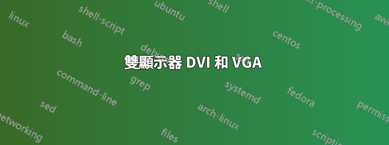 雙顯示器 DVI 和 VGA