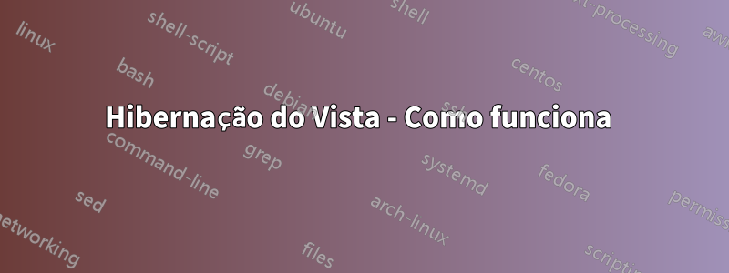 Hibernação do Vista - Como funciona 