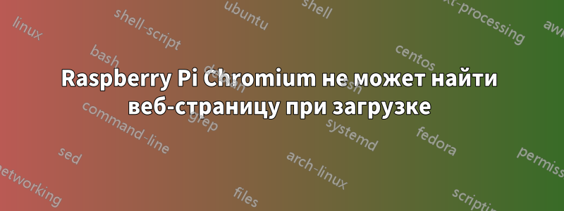 Raspberry Pi Chromium не может найти веб-страницу при загрузке