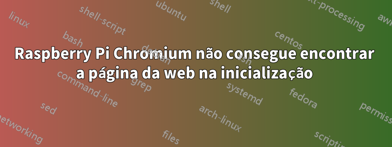 Raspberry Pi Chromium não consegue encontrar a página da web na inicialização