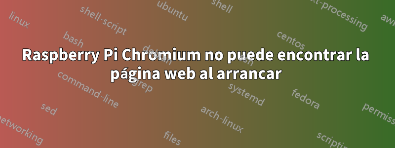 Raspberry Pi Chromium no puede encontrar la página web al arrancar