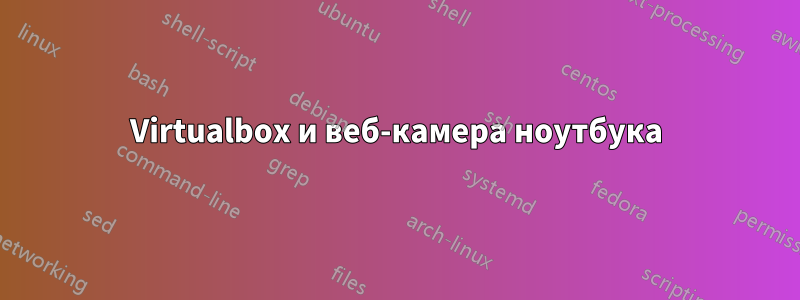 Virtualbox и веб-камера ноутбука