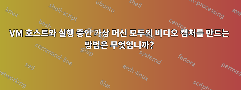 VM 호스트와 실행 중인 가상 머신 모두의 비디오 캡처를 만드는 방법은 무엇입니까?