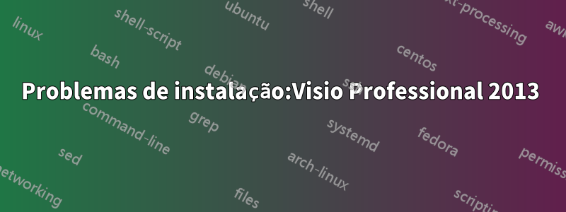 Problemas de instalação:Visio Professional 2013