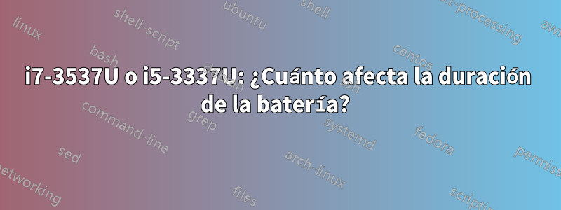i7-3537U o i5-3337U: ¿Cuánto afecta la duración de la batería? 