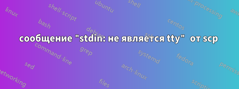 сообщение "stdin: не является tty" от scp