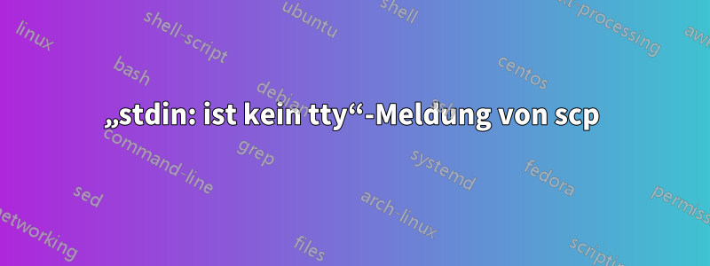 „stdin: ist kein tty“-Meldung von scp