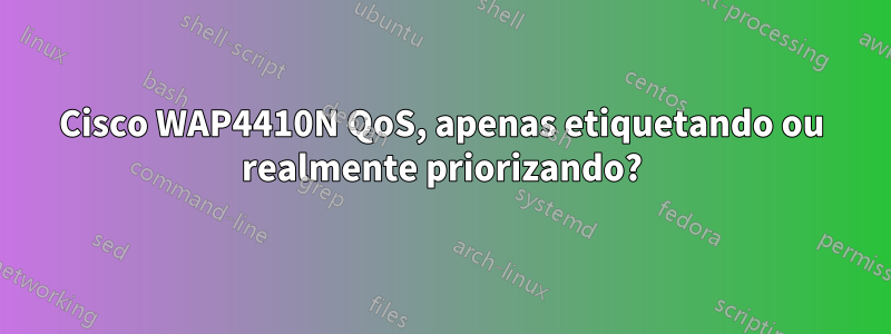 Cisco WAP4410N QoS, apenas etiquetando ou realmente priorizando?