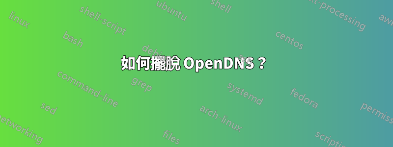 如何擺脫 OpenDNS?