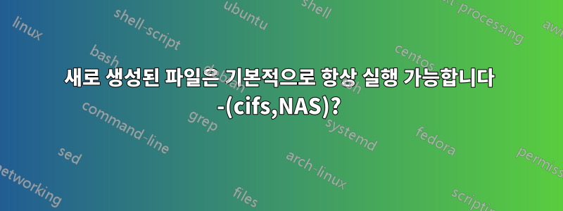 새로 생성된 파일은 기본적으로 항상 실행 가능합니다 -(cifs,NAS)?