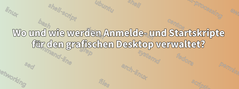 Wo und wie werden Anmelde- und Startskripte für den grafischen Desktop verwaltet?