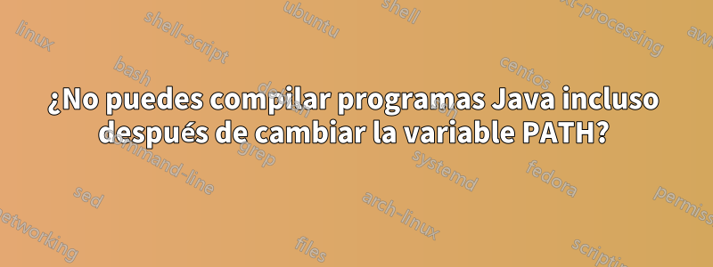 ¿No puedes compilar programas Java incluso después de cambiar la variable PATH?
