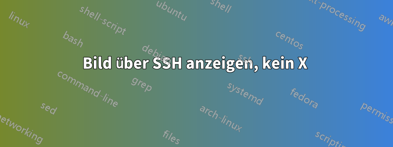 Bild über SSH anzeigen, kein X