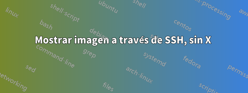Mostrar imagen a través de SSH, sin X